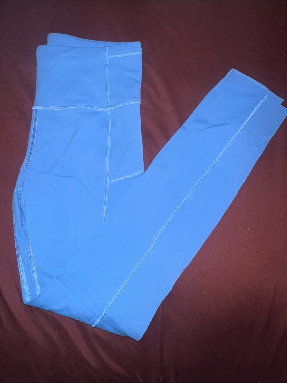 Lululemon fast n free leggings sky blue size 6
